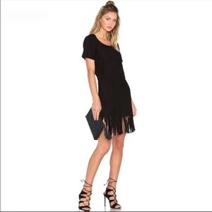 RtA Goat Leather Fringe Dress Small